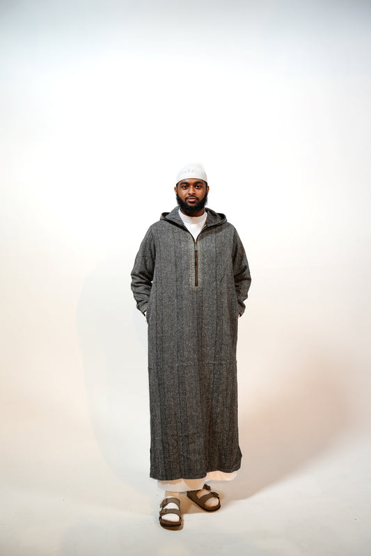 Grey/Black Light Winter Thobe